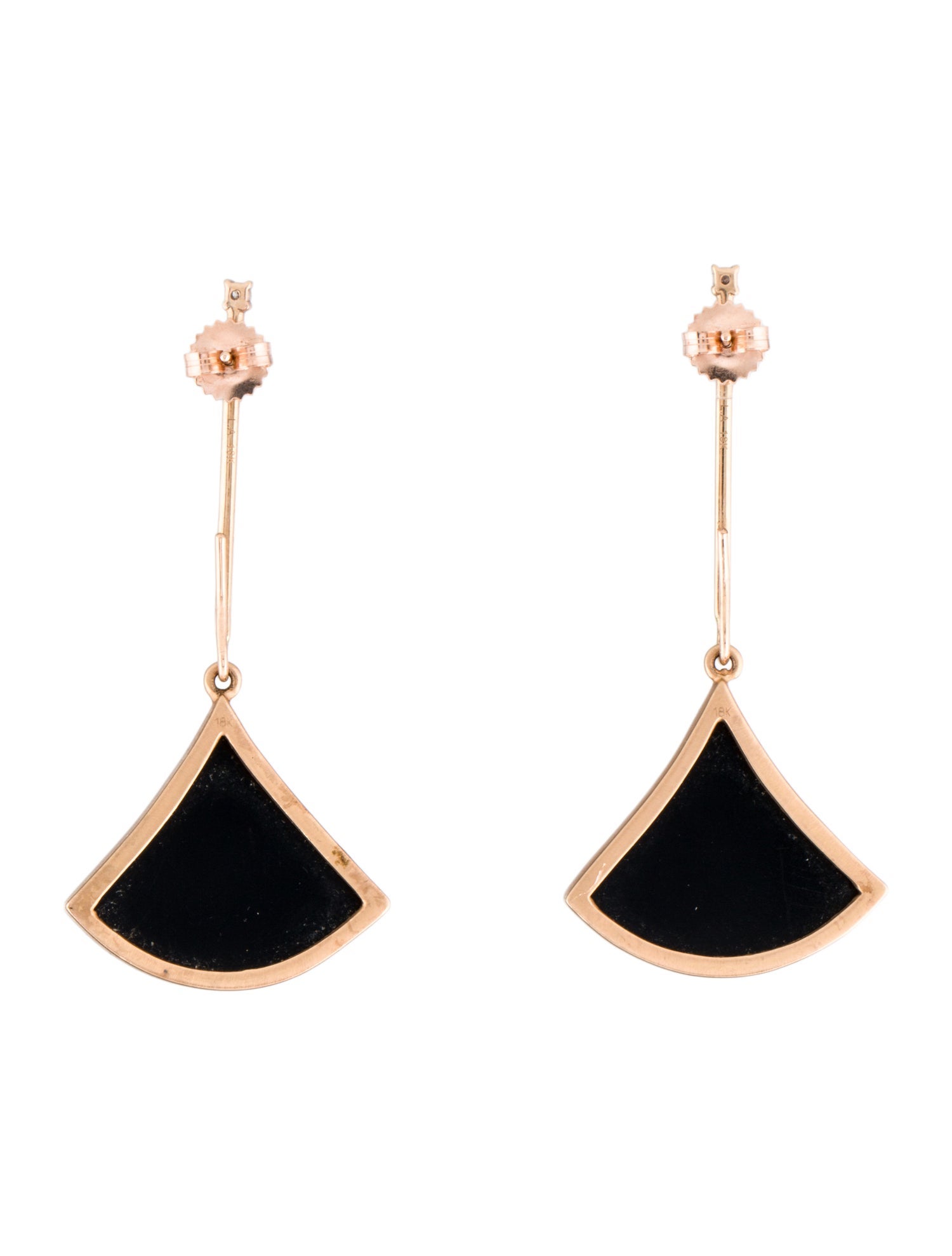 Earrings 18K Diamond & Onyx Drop Earrings